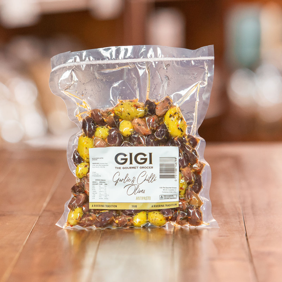 Garlic & Chilli Olives Gigi The Gourmet Grocer